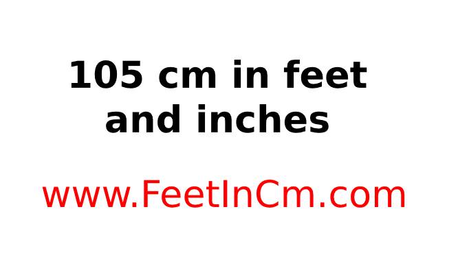 105 cm in feet