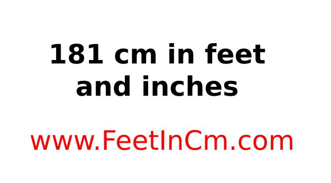 181 cm in feet