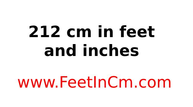 212cm in feet