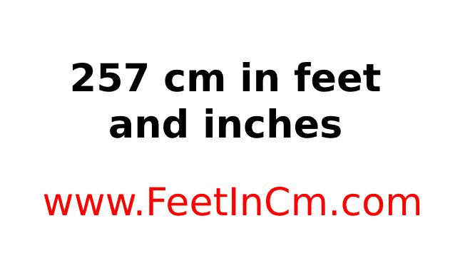 257cm in feet